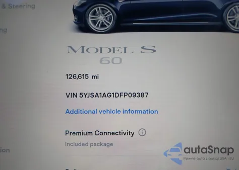2013 Tesla Model S from USA, damaged, VIN 5YJSA1AG1DFP09387